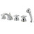 Kingston Brass KS33515AX Roman Tub Faucet with Hand Shower, Polished Chrome