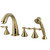 Kingston Brass KS23625NL Roman Tub Faucet with Hand Shower, Polished Brass