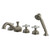 Kingston Brass KS33385PX Roman Tub Faucet with Hand Shower, Brushed Nickel