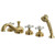 Kingston Brass KS33325PX Roman Tub Faucet with Hand Shower, Polished Brass