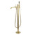 Kingston Brass KS7032DPL Paris Freestanding Tub Faucet with Hand Shower, Polished Brass