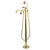 Kingston Brass KS7132DKL Kaiser Freestanding Tub Faucet with Hand Shower, Polished Brass