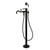 Kingston Brass KS7130DKL Kaiser Freestanding Tub Faucet with Hand Shower, Matte Black