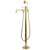 Kingston Brass KS7132DPL Paris Freestanding Tub Faucet with Hand Shower, Polished Brass