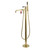 Kingston Brass KS7032DKL Kaiser Freestanding Tub Faucet with Hand Shower, Polished Brass