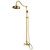 Kingston Brass CCK6177 Vintage Wall Mount Rain Drop Shower System, Brushed Brass