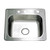 Kingston Brass Gourmetier GKTS2522 Drop-in Single Bowl Kitchen Sink, Brushed - 25 inch