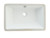 Kingston Brass LB21137 Castillo Rectangular Undermount Bathroom Sink, White