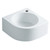 Kingston Brass Fauceture EV1094 Manhattan Ceramic Corner Bathroom Sink, White - 14 1/8 inch