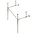 Kingston Brass VPB33286 Edwardian Brass Console Sink Legs, Polished Nickel - 28 x 18 15/16 inches