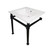 Kingston Brass KVPB25221Q0 Monarch 25-Inch Ceramic Console Sink (1-Hole), White/Matte Black