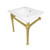 Kingston Brass KVPB25221Q7 Monarch 25-Inch Ceramic Console Sink (1-Hole), White/Brushed Brass