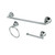 Kingston Brass BAK821248C 3-Piece Bathroom Accessories Set, Polished Chrome - Towel bar, Towel Ring, Toilet Paper Holder