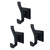 Kingston Brass BAHK6127MB Monarch 3-Piece Bathroom Robe Hook/Towel Hook, Matte Black