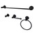 Kingston Brass BAHK192478ORB American Classic 4-Piece Bathroom Accessory Set, Oil Rubbed Bronze - 18" Towel Bar, Towel Ring, Robe Hook, Toilet Paper Holder