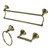 Kingston Brass BAK4181348AB Metropolitan 3-Piece Towel Bar Accessory Set, Antique Brass - Towel bar, Towel Ring, Toilet Paper Holder