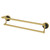 Kingston Brass BA91318BB Water Onyx 18 in. Dual Towel Bar, Brushed Brass