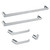 Kingston Brass BAHK6112478C Dessau 5-Piece Bathroom Accessory Set, Polished Chrome - 18" Towel Bar, 24" Towel Bar, Towel Ring, Toilet Paper Holder, Robe Hook