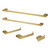 Kingston Brass BAHK6312478BB Metzinger 5-Piece Bathroom Accessory Set, Brushed Brass  - 18" Towel Bar, 24" Towel Bar, Towel Ring, Toilet Paper Holder, Robe Hook