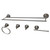 Kingston Brass BAH821318478SN Concord 5-Piece Bathroom Accessory Set, Brushed Nickel - 18" Double Towel Bar, Towel Ring, Toilet Paper Holder, Two Robe Hooks