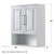 Wyndham WCV2525WCWH Daria 24 inch Wall-Mounted Storage Cabinet in White