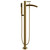 Wyndham WCAT102340P11GD Taron Modern-Style Bathroom Tub Filler Faucet and Hand Shower (Floor-mounted)  in Brushed Gold
