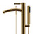 Wyndham WCAT102340P11GD Taron Modern-Style Bathroom Tub Filler Faucet and Hand Shower (Floor-mounted)  in Brushed Gold