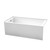 Wyndham WCBTW16030L Grayley 60 x 30 Inch Alcove Bathtub in White with Left-Hand Drain and Overflow Trim in Polished Chrome