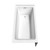 Wyndham WCBTW16030R Grayley 60 x 30 Inch Alcove Bathtub in White with Right-Hand Drain and Overflow Trim in Polished Chrome