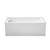 Wyndham WCBTW16030LMBTRIM Grayley 60 x 30 Inch Alcove Bathtub in White with Left-Hand Drain and Overflow Trim in Matte Black