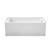 Wyndham WCBTW16030RBNTRIM Grayley 60 x 30 Inch Alcove Bathtub in White with Right-Hand Drain and Overflow Trim in Brushed Nickel