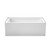 Wyndham WCBTW16030RSWTRIM Grayley 60 x 30 Inch Alcove Bathtub in White with Right-Hand Drain and Overflow Trim in Shiny White