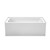 Wyndham WCBTW16032LMBTRIM Grayley 60 x 32 Inch Alcove Bathtub in White with Left-Hand Drain and Overflow Trim in Matte Black