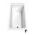 Wyndham WCBTW16032LMBTRIM Grayley 60 x 32 Inch Alcove Bathtub in White with Left-Hand Drain and Overflow Trim in Matte Black