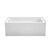 Wyndham WCBTW16032RBNTRIM Grayley 60 x 32 Inch Alcove Bathtub in White with Right-Hand Drain and Overflow Trim in Brushed Nickel
