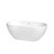 Wyndham WCOBT200060SWTRIM Brooklyn 60 Inch Freestanding Bathtub in White with Shiny White Drain and Overflow Trim