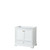 Wyndham WCS202036SWGCXSXXMXX Deborah 36 Inch Single Bathroom Vanity in White, No Countertop, No Sink, Brushed Gold Trim, No Mirror