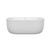 Wyndham WCOBT101360SWTRIM Juliette 60 Inch Freestanding Bathtub in White with Shiny White Drain and Overflow Trim