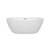 Wyndham WCBTK156159 Juno 59 Inch Freestanding Bathtub in White with Polished Chrome Drain and Overflow Trim