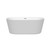 Wyndham WCOBT101260 Carissa 60 Inch Freestanding Bathtub in White with Polished Chrome Drain and Overflow Trim