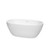 Wyndham WCBTK156159SWTRIM Juno 59 Inch Freestanding Bathtub in White with Shiny White Drain and Overflow Trim