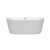 Wyndham WCOBT101260BNTRIM Carissa 60 Inch Freestanding Bathtub in White with Brushed Nickel Drain and Overflow Trim