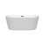 Wyndham WCOBT101260MBTRIM Carissa 60 Inch Freestanding Bathtub in White with Matte Black Drain and Overflow Trim