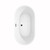 Wyndham WCOBT101260MBTRIM Carissa 60 Inch Freestanding Bathtub in White with Matte Black Drain and Overflow Trim