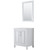 Wyndham WCV252530SWHCXSXXM24 Daria 30 Inch Single Bathroom Vanity in White, No Countertop, No Sink, and 24 Inch Mirror