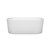Wyndham WCBTK151159MBTRIM Ursula 59 Inch Freestanding Bathtub in White with Matte Black Drain and Overflow Trim
