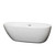 Wyndham WCOBT100065 Melissa 65 Inch Freestanding Bathtub in White with Polished Chrome Drain and Overflow Trim