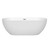 Wyndham WCOBT200067BNTRIM Brooklyn 67 Inch Freestanding Bathtub in White with Brushed Nickel Drain and Overflow Trim Wyndham WCOBT200067BNTRIM Brooklyn 67 Inch Freestanding Bathtub in White with Brushed Nickel Drain and Overflow Trim