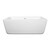 Wyndham WCOBT100559SWTRIM Laura 59 Inch Freestanding Bathtub in White with Shiny White Drain and Overflow Trim