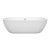 Wyndham WCOBT100272 Soho 72 Inch Freestanding Bathtub in White with Polished Chrome Drain and Overflow Trim